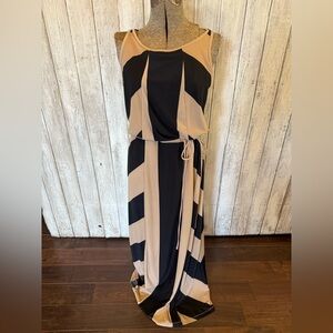 Coldwater Creek Black and Tan Maxi Dress
